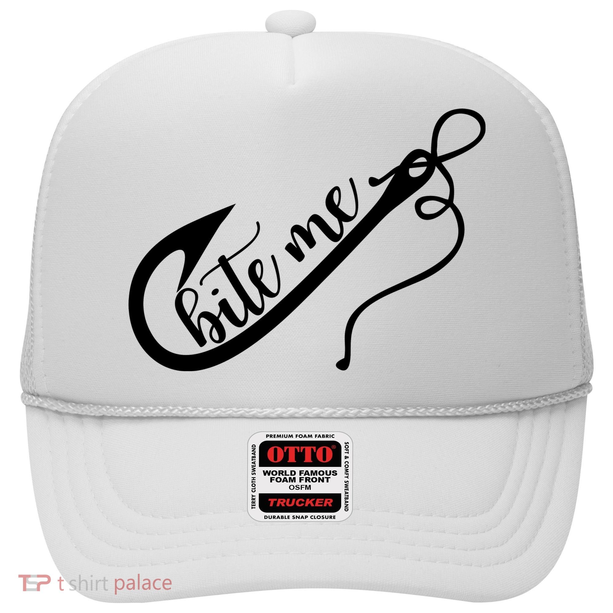Bite Me Fishing Hook Funny Fishing Hat