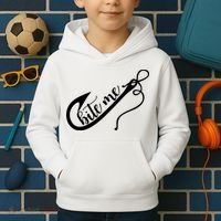 Bite Me Fishing Hook Funny Fishing Kids Hoodie thumb 2