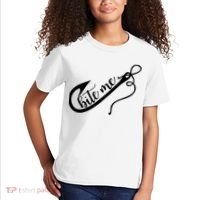 Bite Me Fishing Hook Funny Fishing Kids T-Shirt thumb 2