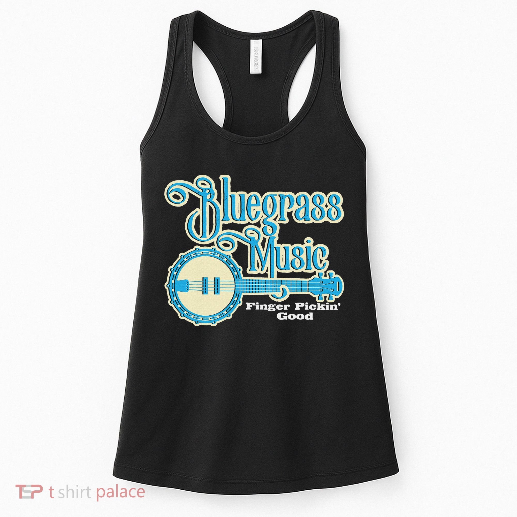 Bluegrass Music Finger Pickin Good Banjo Player Musician Women's Tank Top