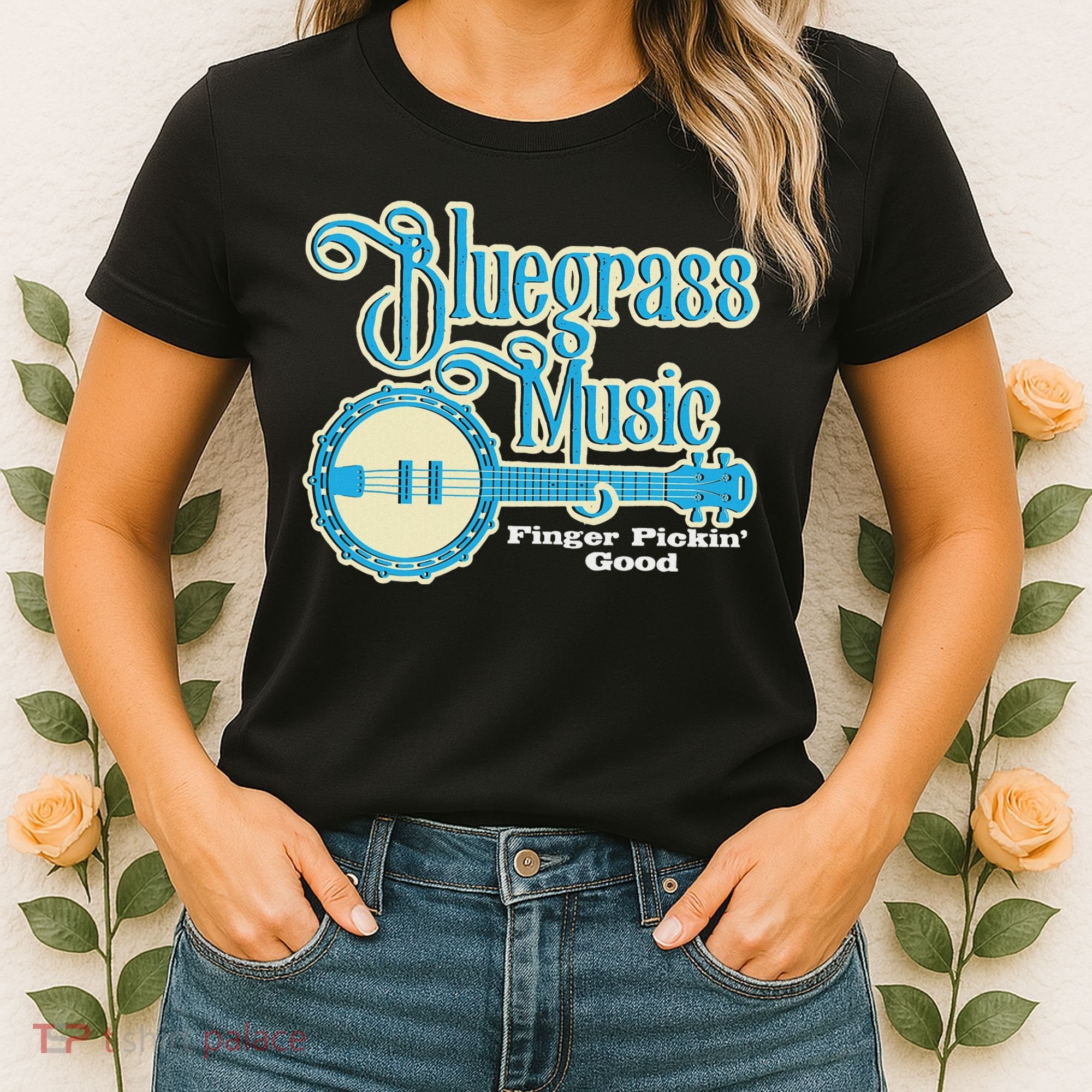 Bluegrass Music Finger Pickin Good Banjo Player Musician Women's T-Shirt