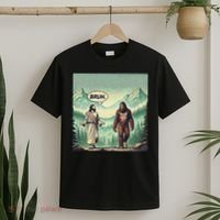 Bruh Meme Funny Jesus Bigfoot Vintage Comic Book Catholic T-Shirt thumb 2