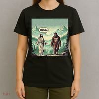 Bruh Meme Funny Jesus Bigfoot Vintage Comic Book Catholic T-Shirt thumb 4