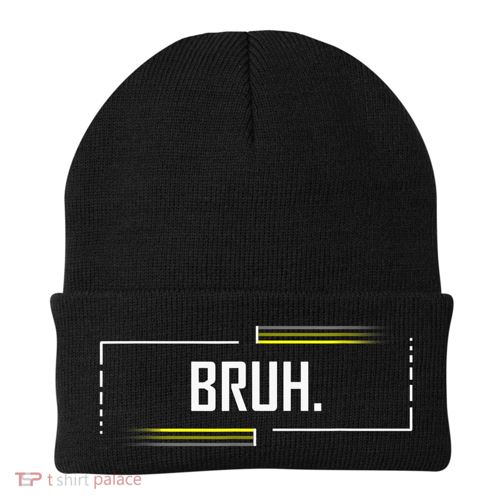 Bruh Meme Funny Saying Brother Greeting Funny Saying Teens Beanie