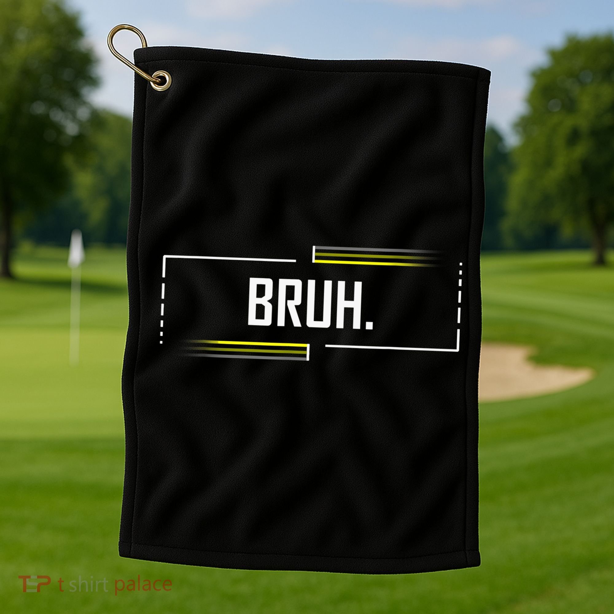 Bruh Meme Funny Saying Brother Greeting Funny Saying Teens Golf Towel