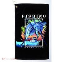 Blue Marlin Fishing Club Golf Towel thumb 0