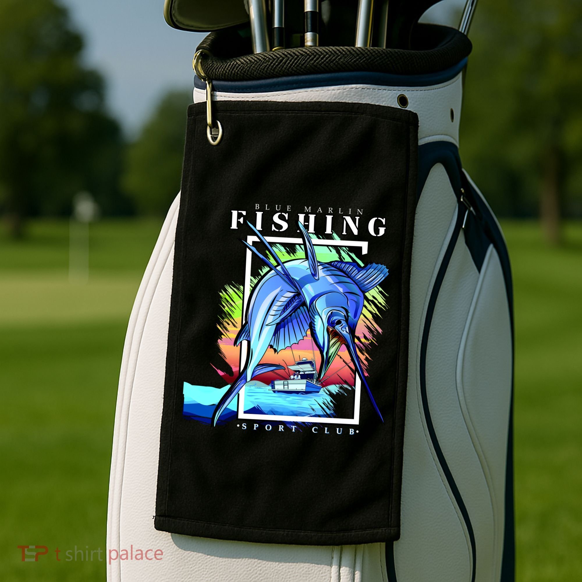 Blue Marlin Fishing Club Golf Towel