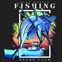 Blue Marlin Fishing Club Golf Towel thumb 3