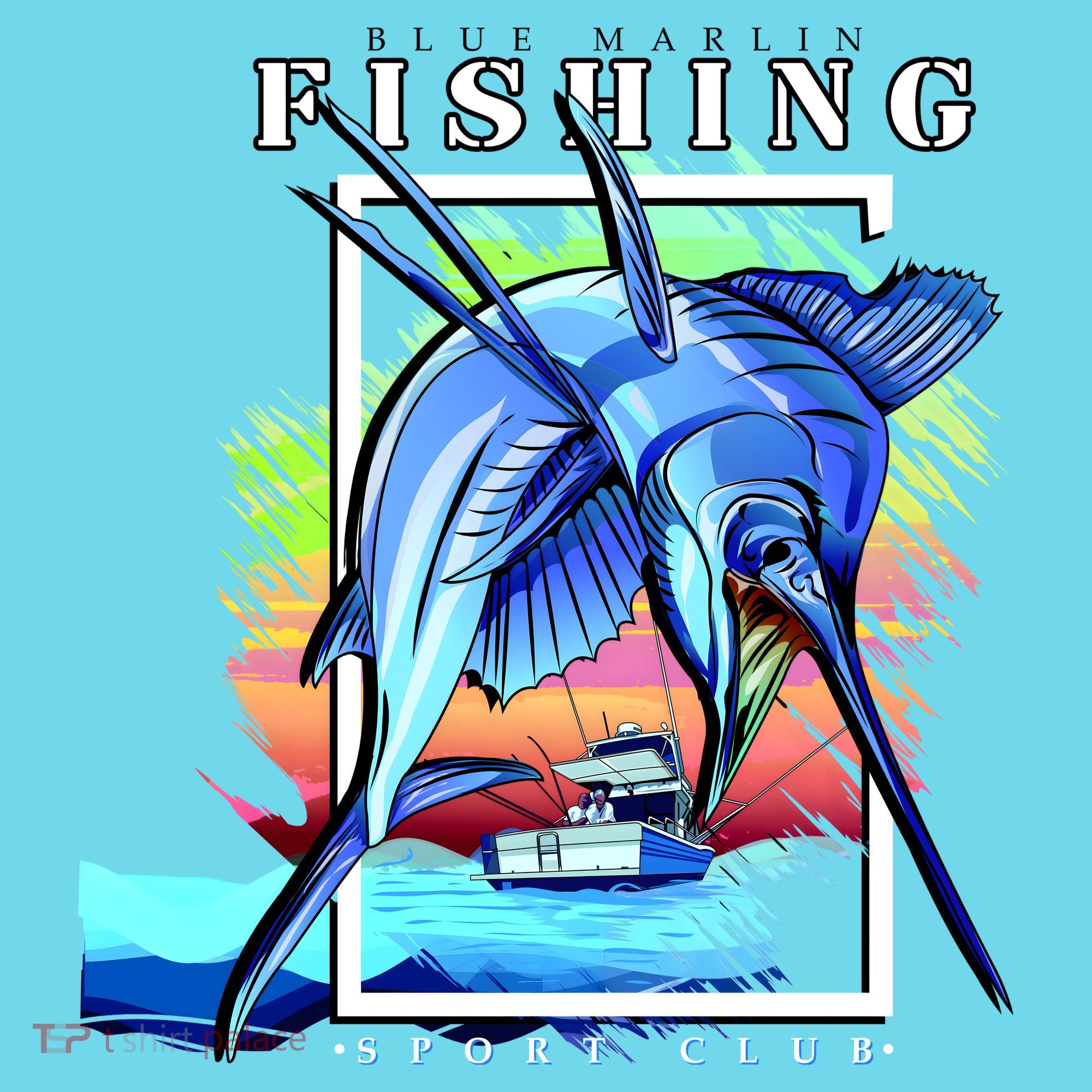 Blue Marlin Fishing Club Button