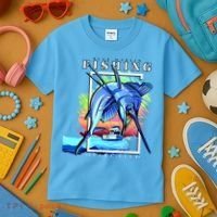 Blue Marlin Fishing Club Kids T-Shirt thumb 3