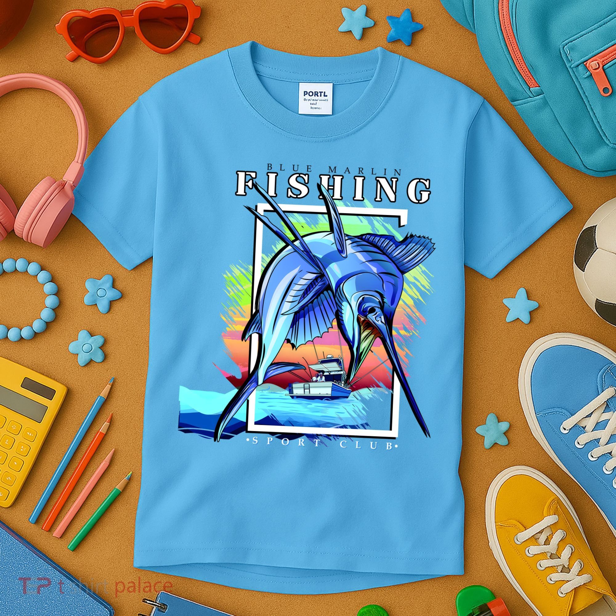 Blue Marlin Fishing Club Kids T-Shirt