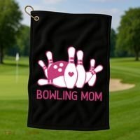 Bowling Mom Funny Gift For Bowlers Bowling Ball Gift Bowl Gift Golf Towel thumb 1