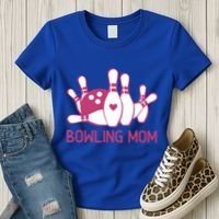 Bowling Mom Funny Gift For Bowlers Bowling Ball Gift Bowl Gift Women's T-Shirt thumb 3