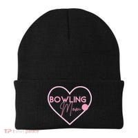Bowling Mom Gift Cute Bowling GIfts Pink Bowling Ball Beanie thumb 0