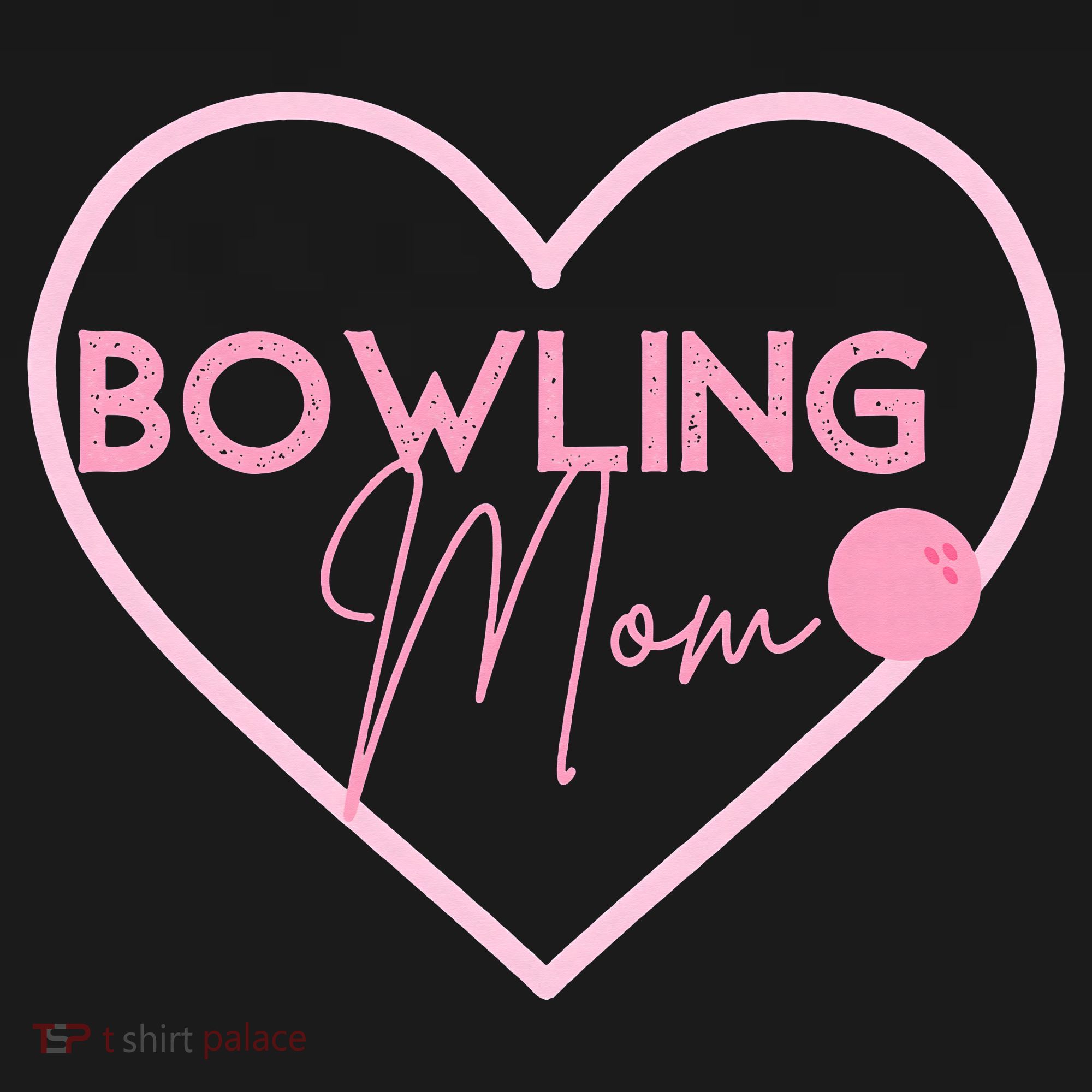 Bowling Mom Gift Cute Bowling GIfts Pink Bowling Ball PosiCharge Competitor Tank