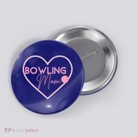Bowling Mom Gift Cute Bowling GIfts Pink Bowling Ball Button thumb 0