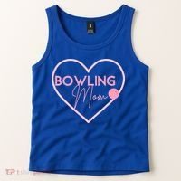 Bowling Mom Gift Cute Bowling GIfts Pink Bowling Ball Tank Top thumb 2