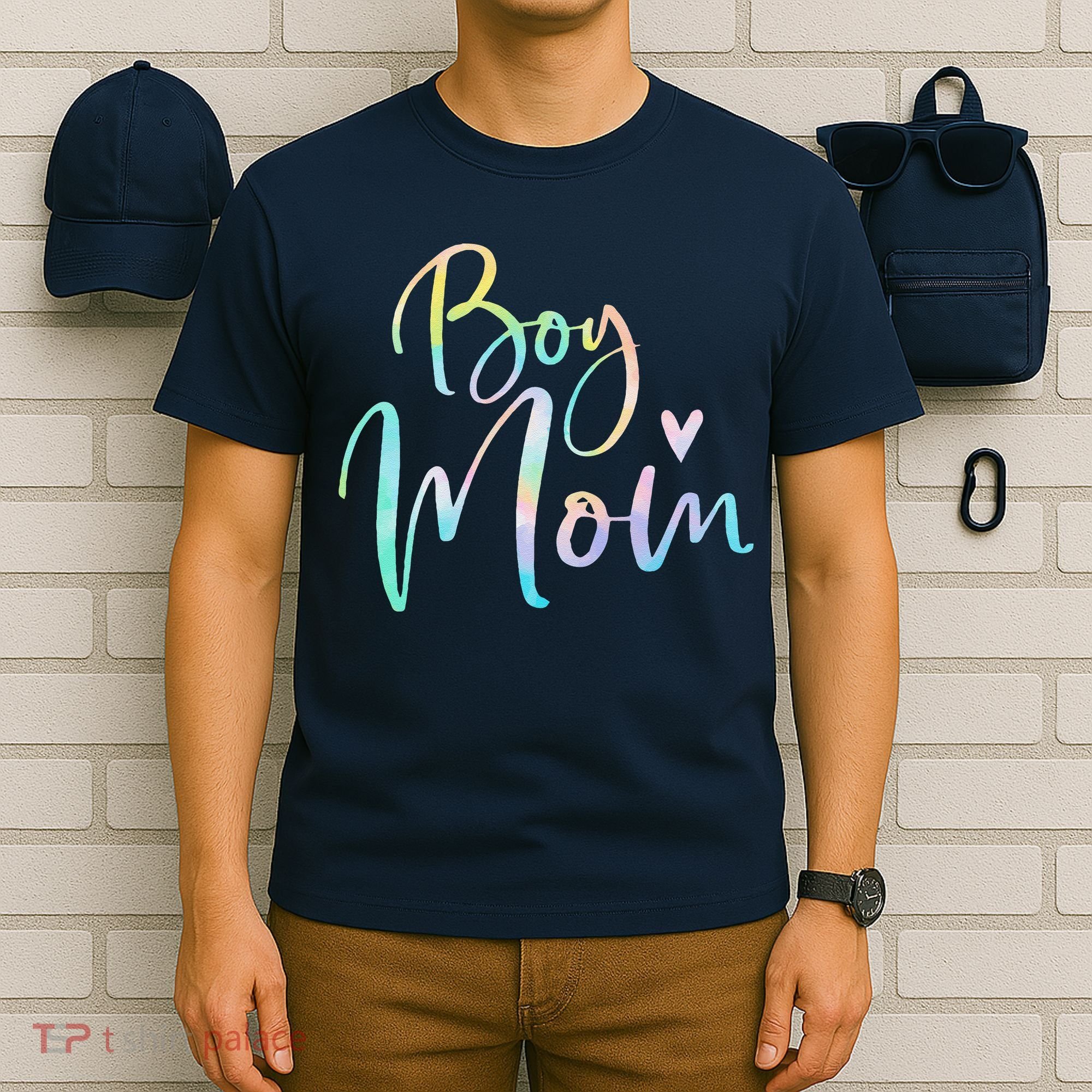 Boy Mom Gifts For Mother Mama Of Boy Tie Dye T-Shirt