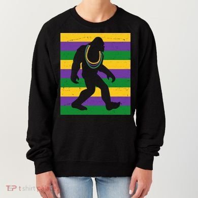 Bigfoot Mardi Gras Festive Women's Sweatshirt