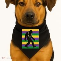 Bigfoot Mardi Gras Festive USA-Made Doggie Bandana thumb 1