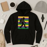 Bigfoot Mardi Gras Festive Hoodie thumb 3
