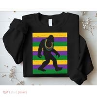 Bigfoot Mardi Gras Festive Sweatshirt thumb 2