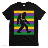 Bigfoot Mardi Gras Festive T-Shirt thumb 0