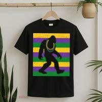 Bigfoot Mardi Gras Festive T-Shirt thumb 2