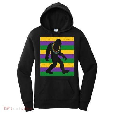 Bigfoot Mardi Gras Festive Women's Hoodie