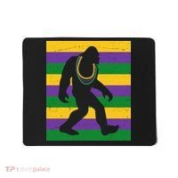 Bigfoot Mardi Gras Festive Mousepad thumb 0