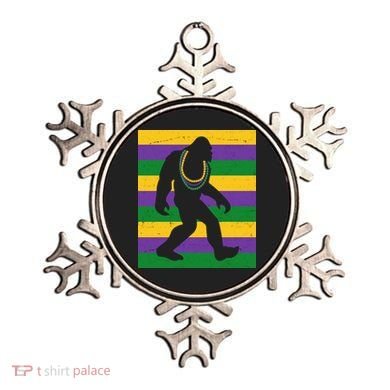 Bigfoot Mardi Gras Festive Ornament