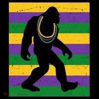 Bigfoot Mardi Gras Festive Ornament thumb 1