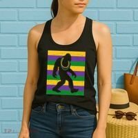 Bigfoot Mardi Gras Festive Women's Tank Top thumb 2