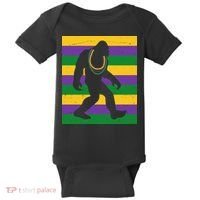 Bigfoot Mardi Gras Festive Baby Bodysuit thumb 0