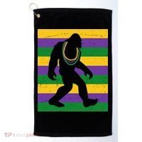 Bigfoot Mardi Gras Festive Golf Towel thumb 0