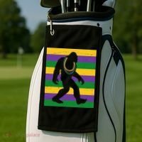 Bigfoot Mardi Gras Festive Golf Towel thumb 2
