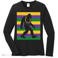 Bigfoot Mardi Gras Festive Women's Long Sleeve Shirt thumb 0
