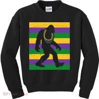 Bigfoot Mardi Gras Festive Kids Sweatshirt thumb 0