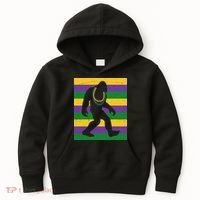 Bigfoot Mardi Gras Festive Kids Hoodie thumb 0