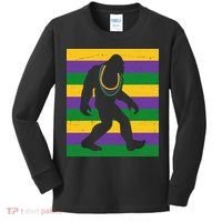 Bigfoot Mardi Gras Festive Kids Long Sleeve Shirt thumb 0