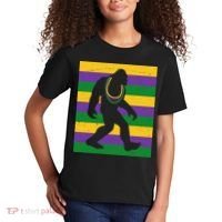 Bigfoot Mardi Gras Festive Kids T-Shirt thumb 2