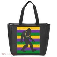 Bigfoot Mardi Gras Festive Tote Bag thumb 0