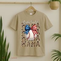 Baseball Mama Game Day Baseball USA 4th Of July Mom Mother T-Shirt thumb 2