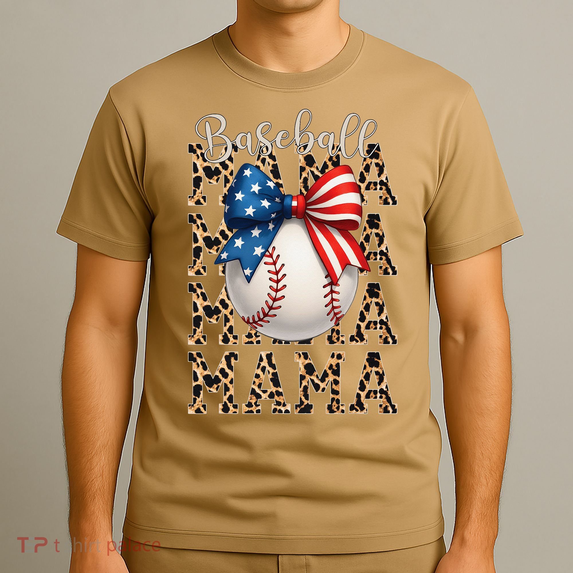 Baseball Mama Game Day Baseball USA 4th Of July Mom Mother T-Shirt