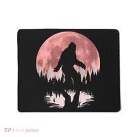 Bigfoot Moon Graphic Night Forest! Cool Sasquatch Men Women Mousepad thumb 0