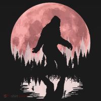 Bigfoot Moon Graphic Night Forest! Cool Sasquatch Men Women Mousepad thumb 1