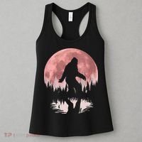 Bigfoot Moon Graphic Night Forest! Cool Sasquatch Men Women Women's Tank Top thumb 3
