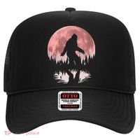 Bigfoot Moon Graphic Night Forest! Cool Sasquatch Men Women Hat thumb 0