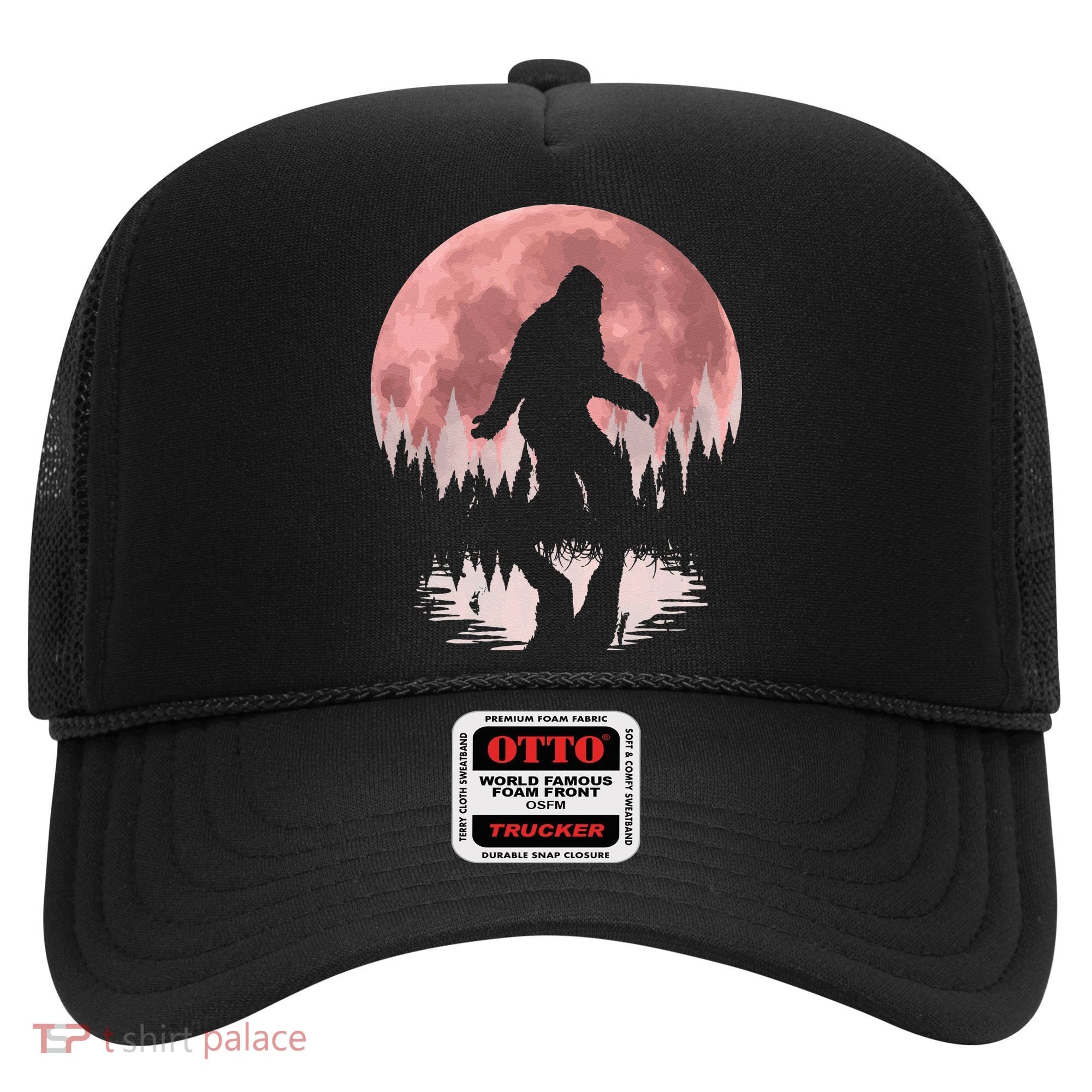 Bigfoot Moon Graphic Night Forest! Cool Sasquatch Men Women Hat