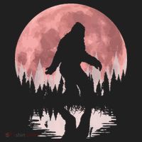 Bigfoot Moon Graphic Night Forest! Cool Sasquatch Men Women Hat thumb 2